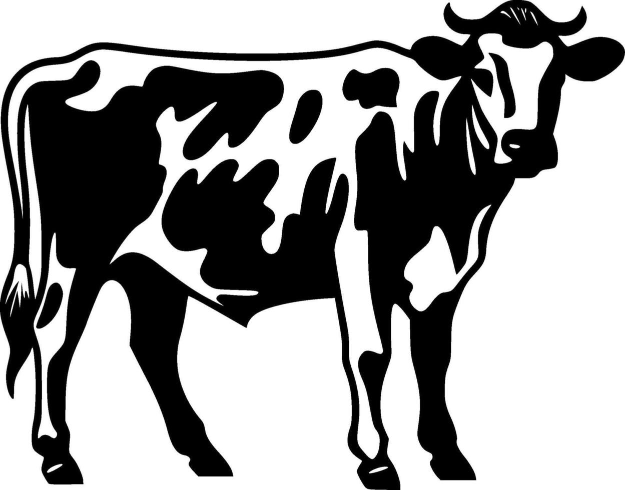 vaca - minimalista e plano logotipo - vetor ilustração