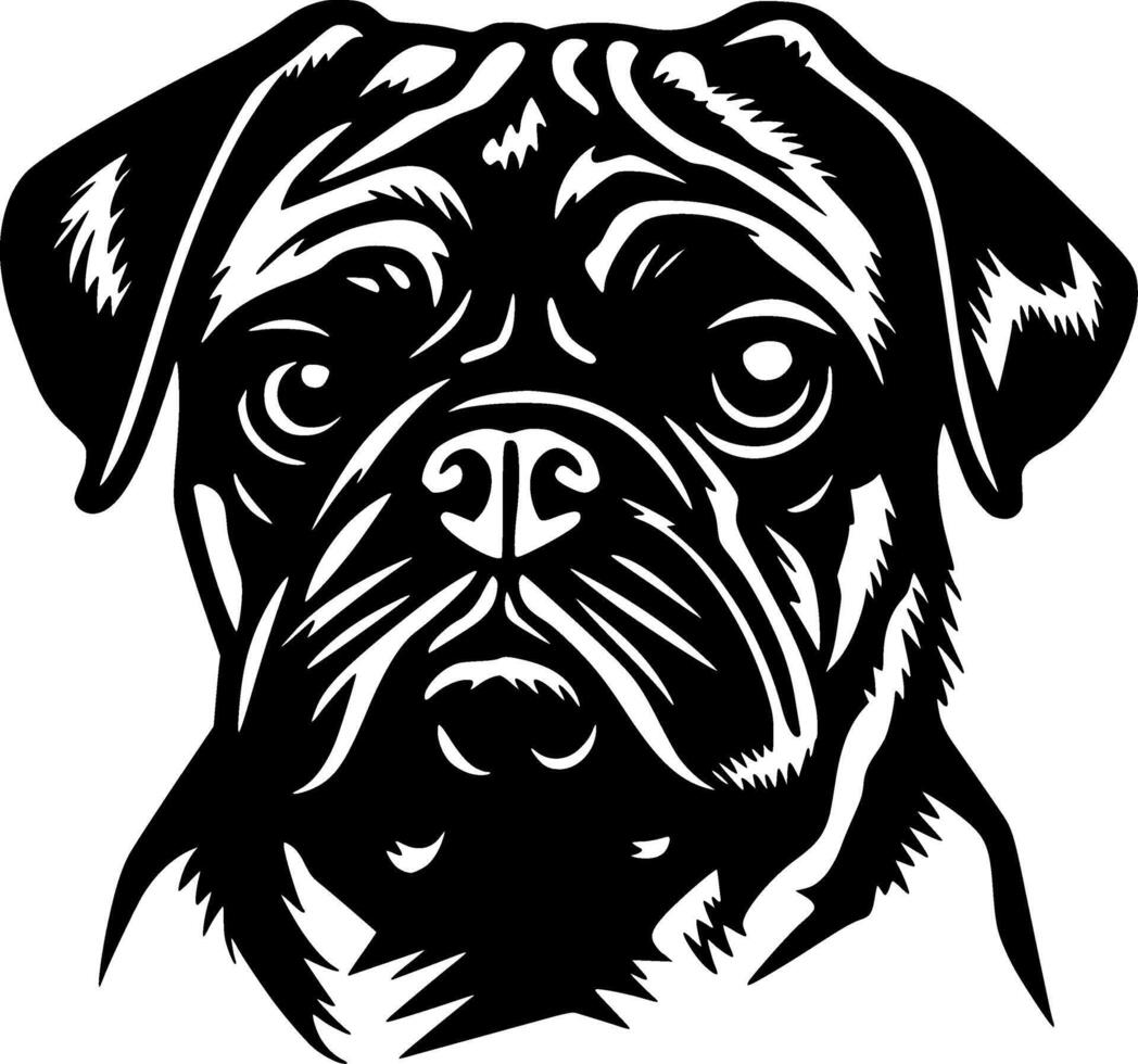 pug - minimalista e plano logotipo - vetor ilustração