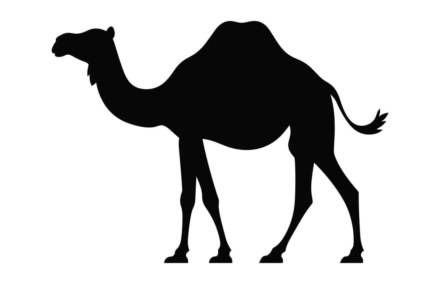 camelo silhueta vetor Preto clipart isolado em uma branco fundo