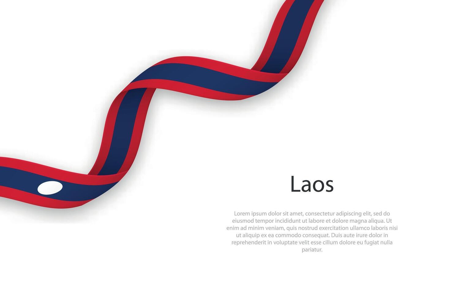 acenando fita com bandeira do Laos vetor