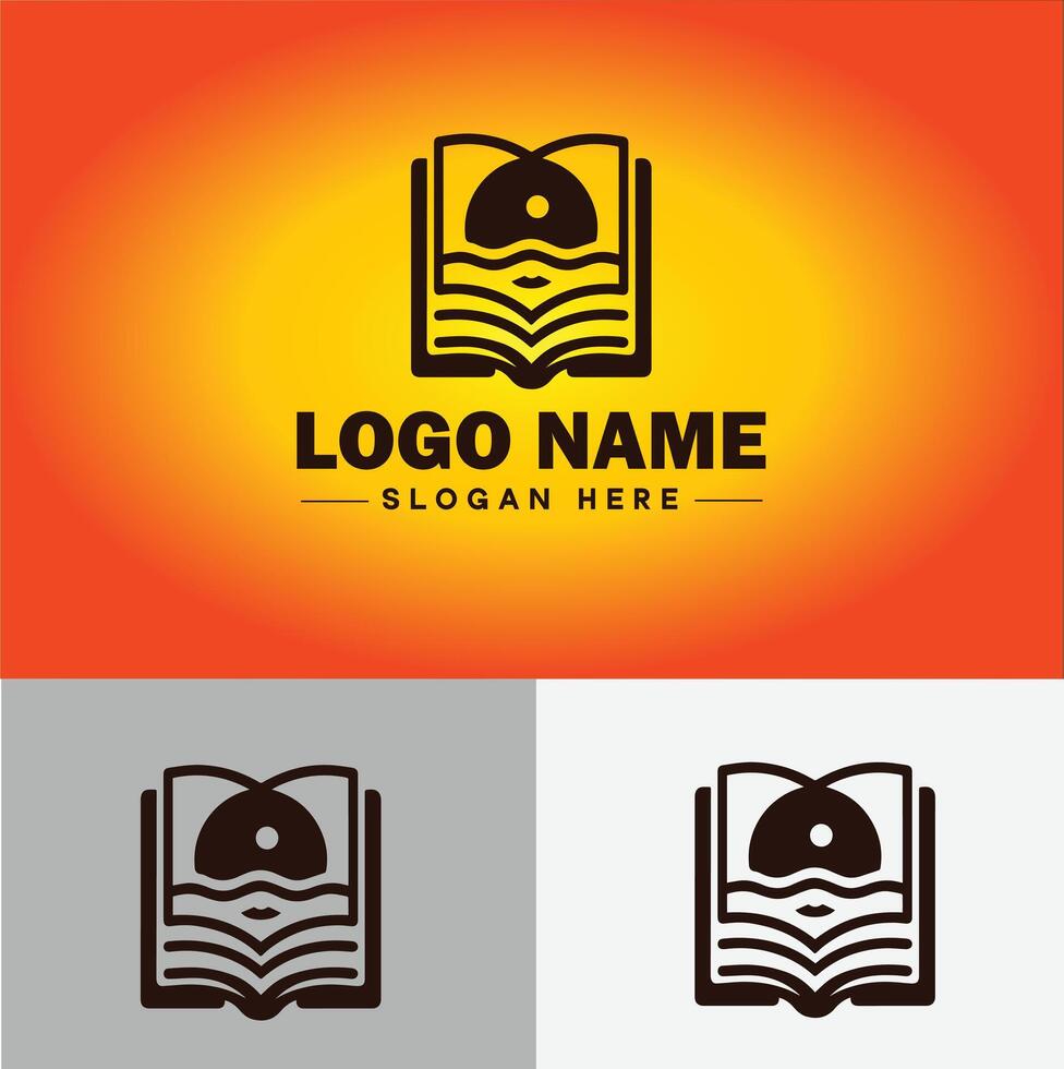 livro logotipo ícone vetor para livraria livro companhia editor enciclopédia biblioteca Educação logotipo modelo