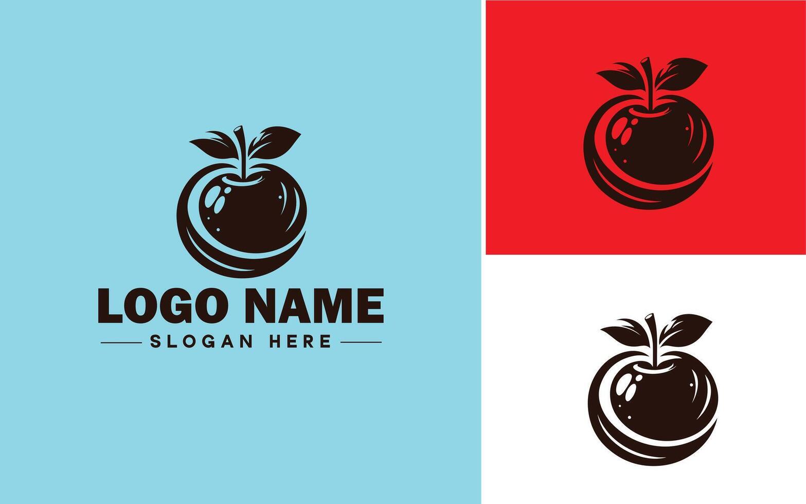 maçã ícone logotipo vetor arte gráficos para o negócio marca ícone maçã frutas fresco logotipo modelo