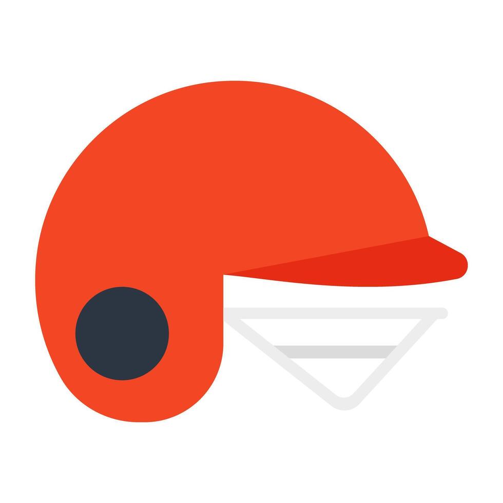 ícone de capacete esportivo em design plano vetor