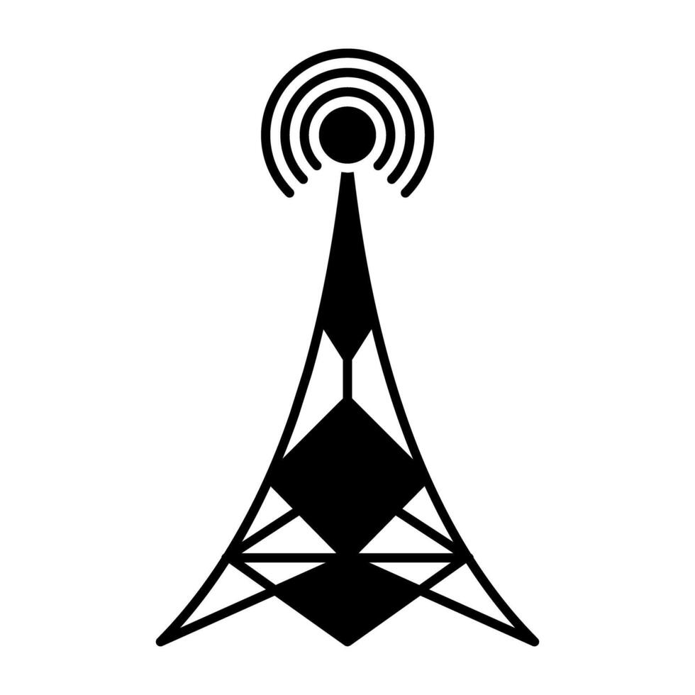 uma único Projeto ícone do sinal antena vetor
