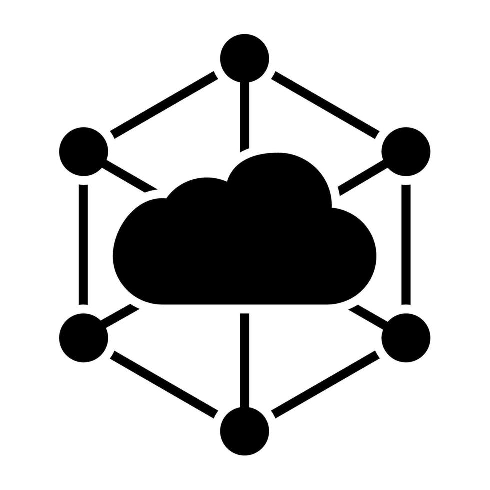 uma moderno Projeto ícone do nuvem a infraestrutura vetor