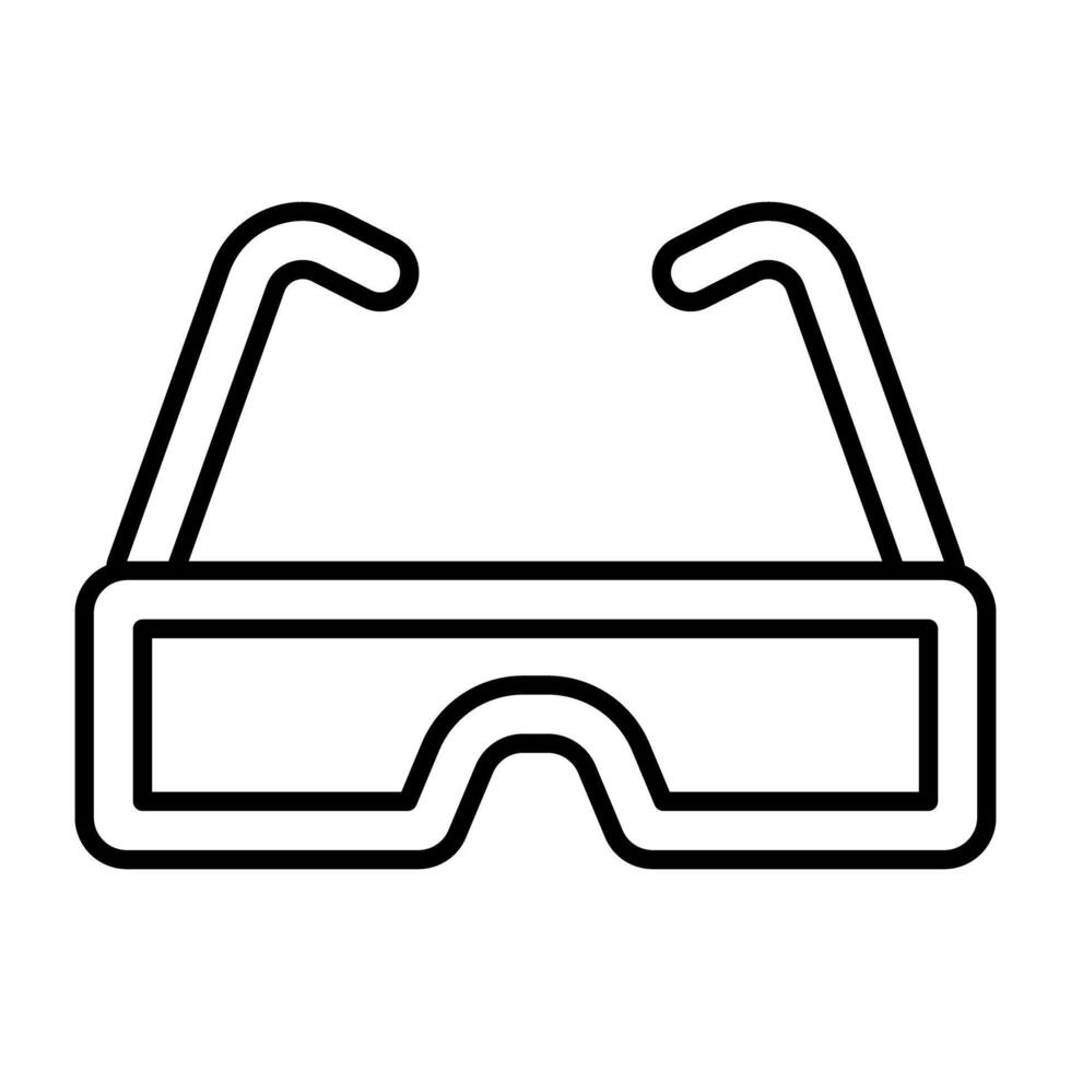 moderno óculos acessório, linear Projeto do 3d óculos vetor