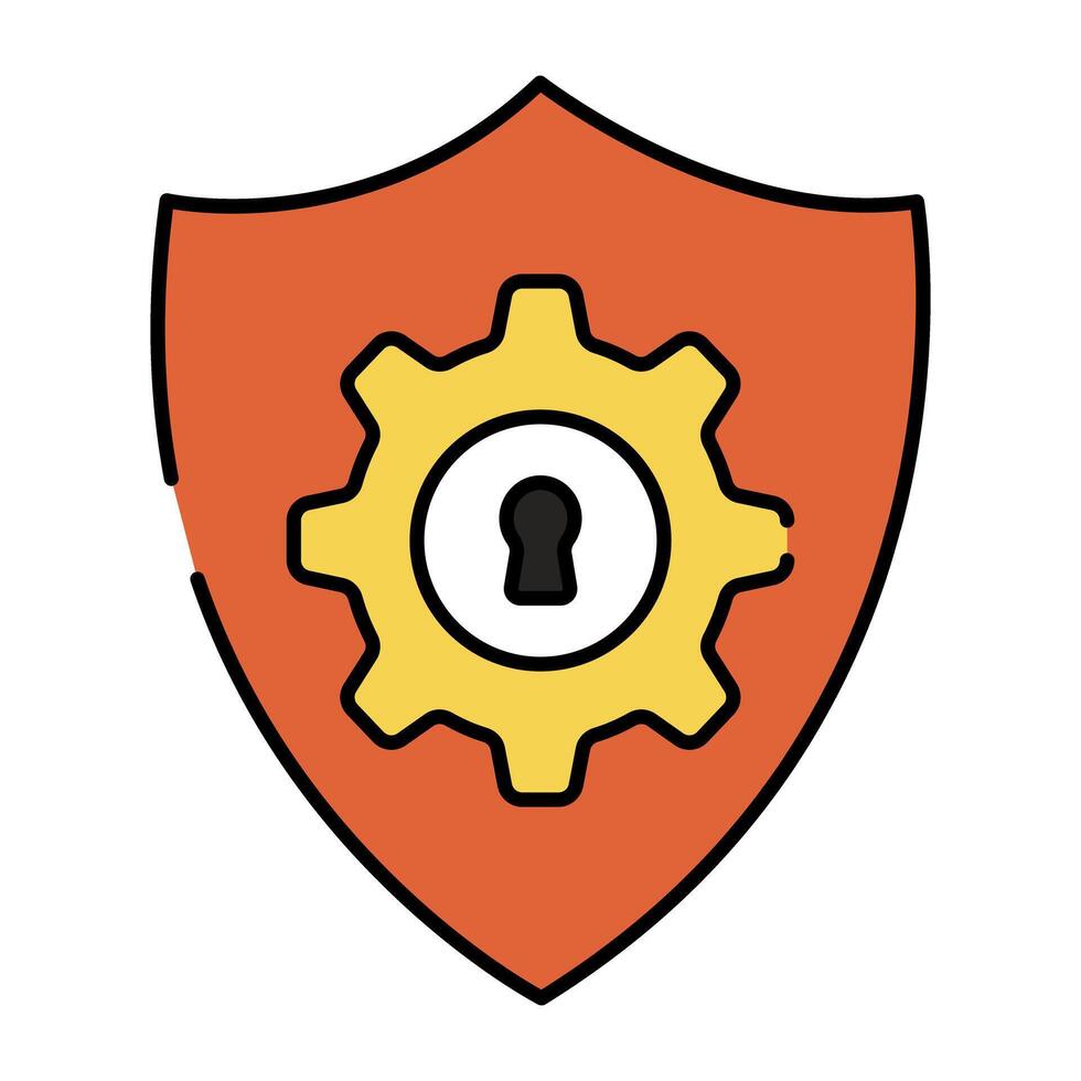 um ícone de design perfeito de configuração de segurança vetor