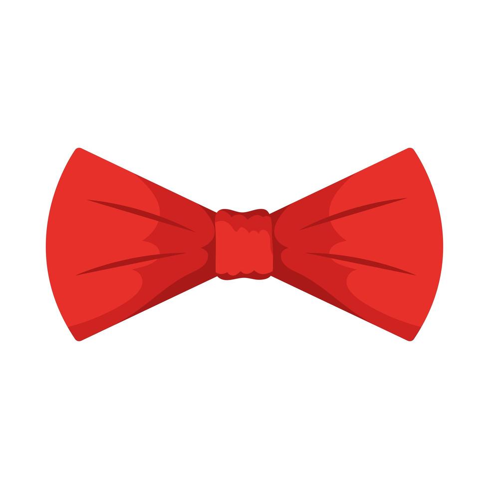 elegante gravata borboleta vermelha vetor