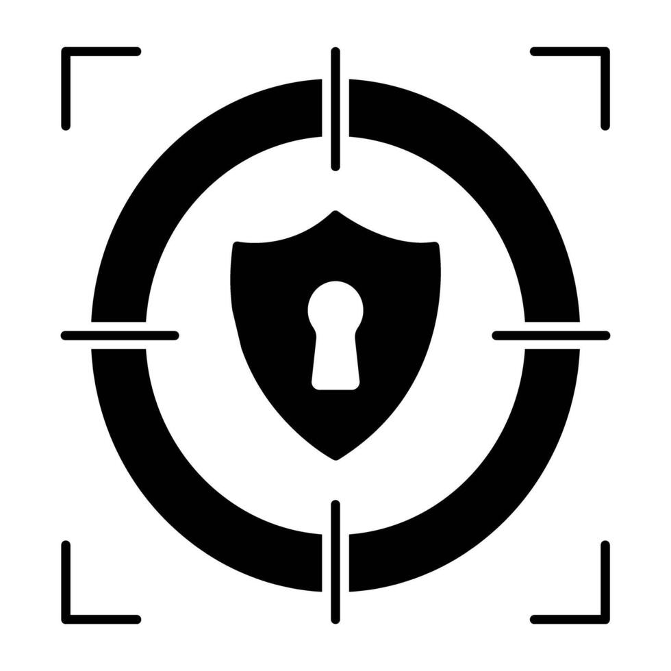 moderno Projeto ícone do segurança objetivo vetor