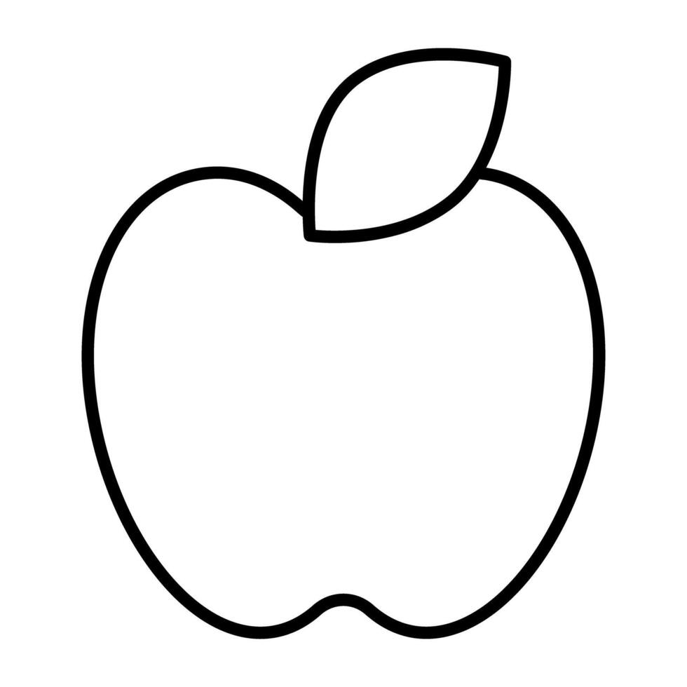 uma delicioso ícone do fruta, maçã vetor