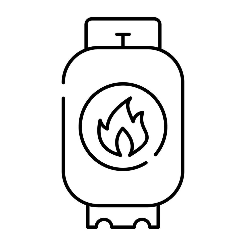 na moda Projeto ícone do gás cilindro vetor