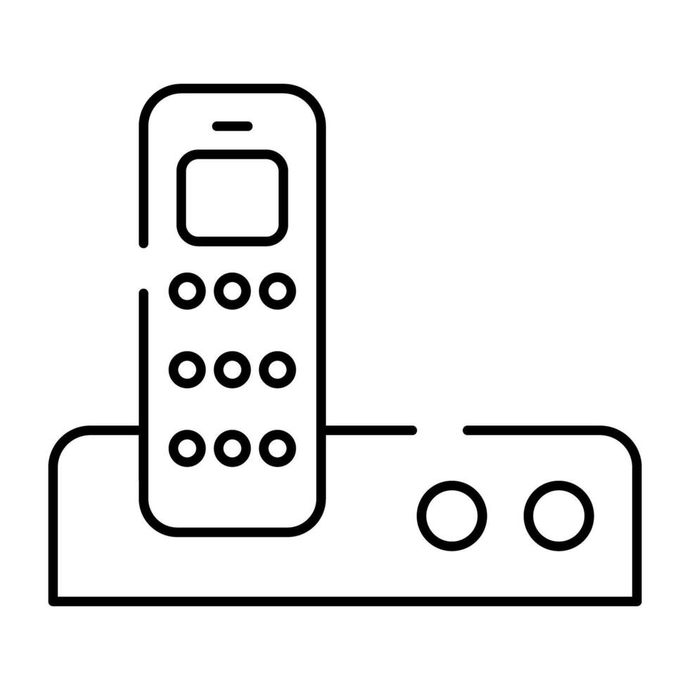 uma único Projeto ícone do sem fio telefone vetor