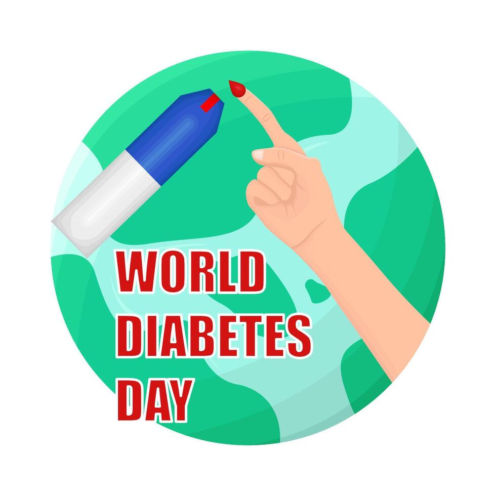 ilustração do mundo diabetes dia vetor