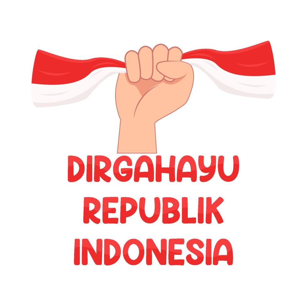 ilustração do dirgahayu republik Indonésia vetor