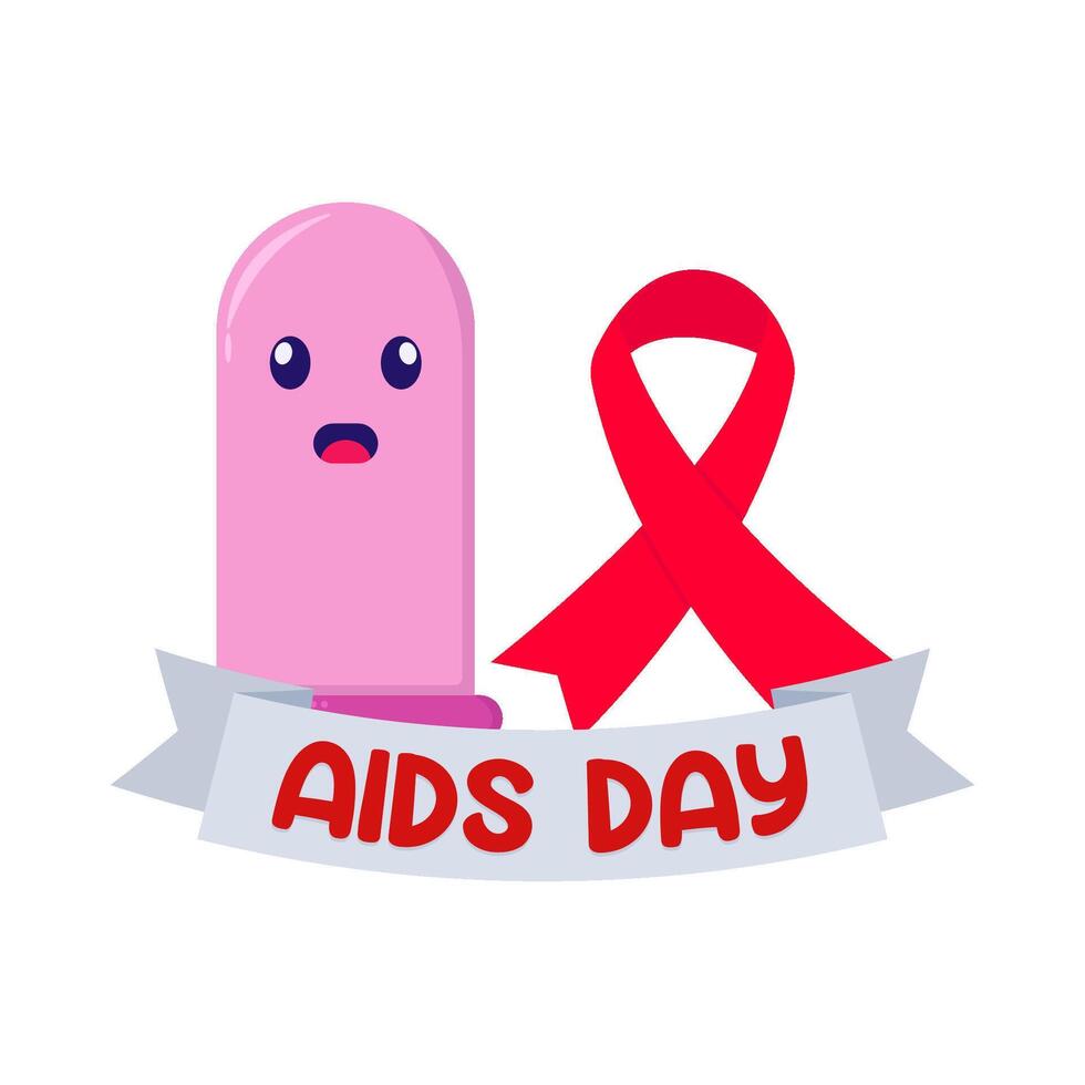 ilustração do dia mundial da aids vetor