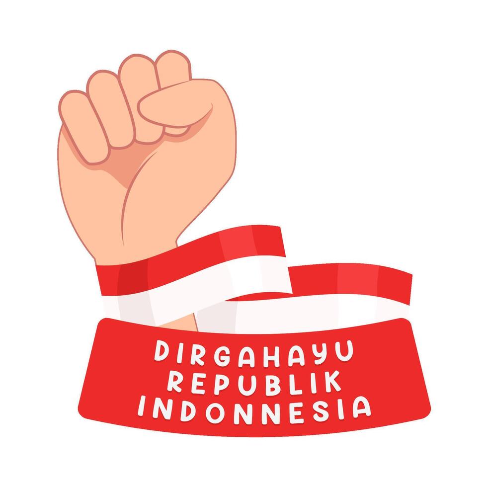 ilustração do dirgahayu republik Indonésia vetor