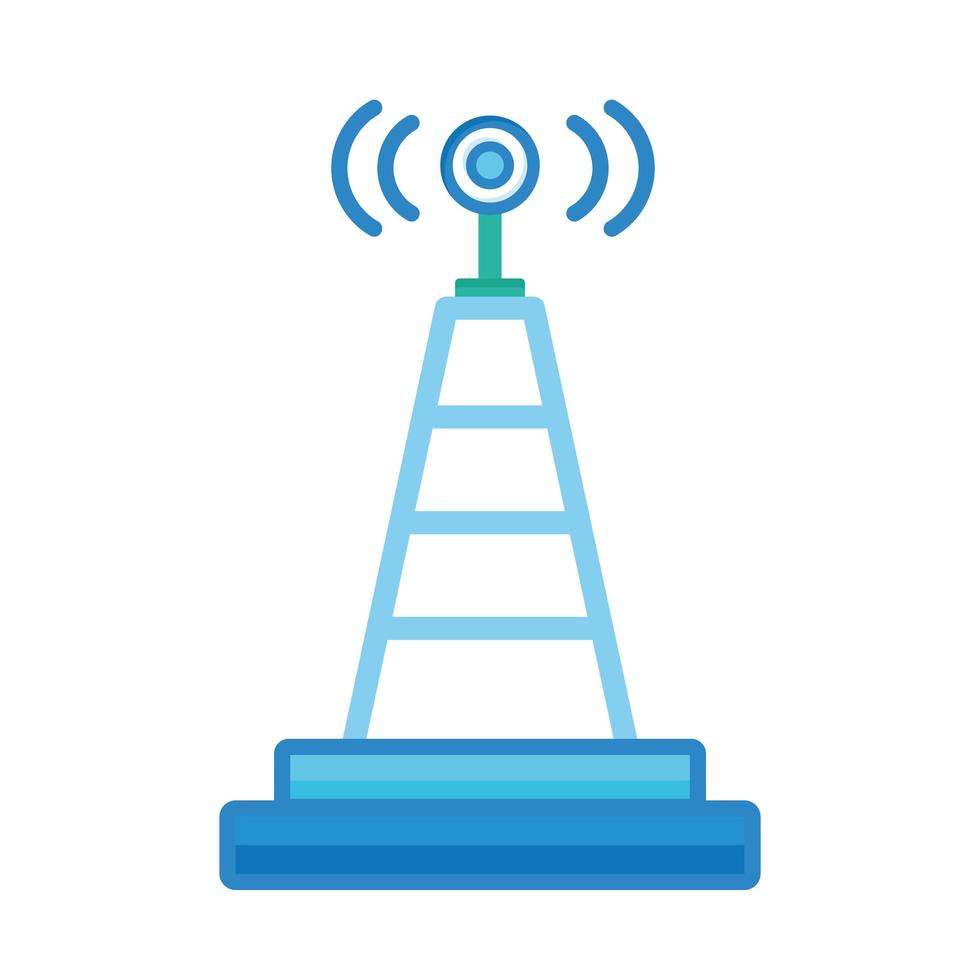 ícone de antena azul vetor