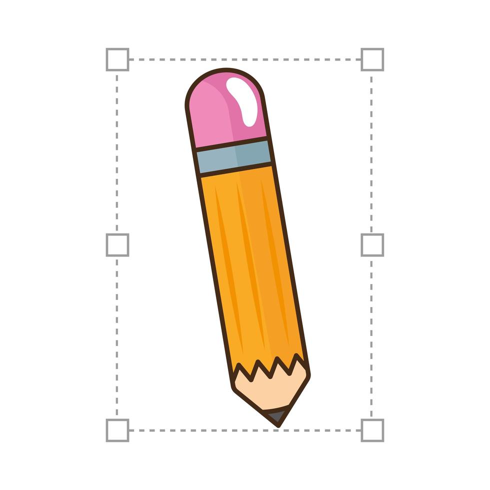 ícone de lápis isolado vetor