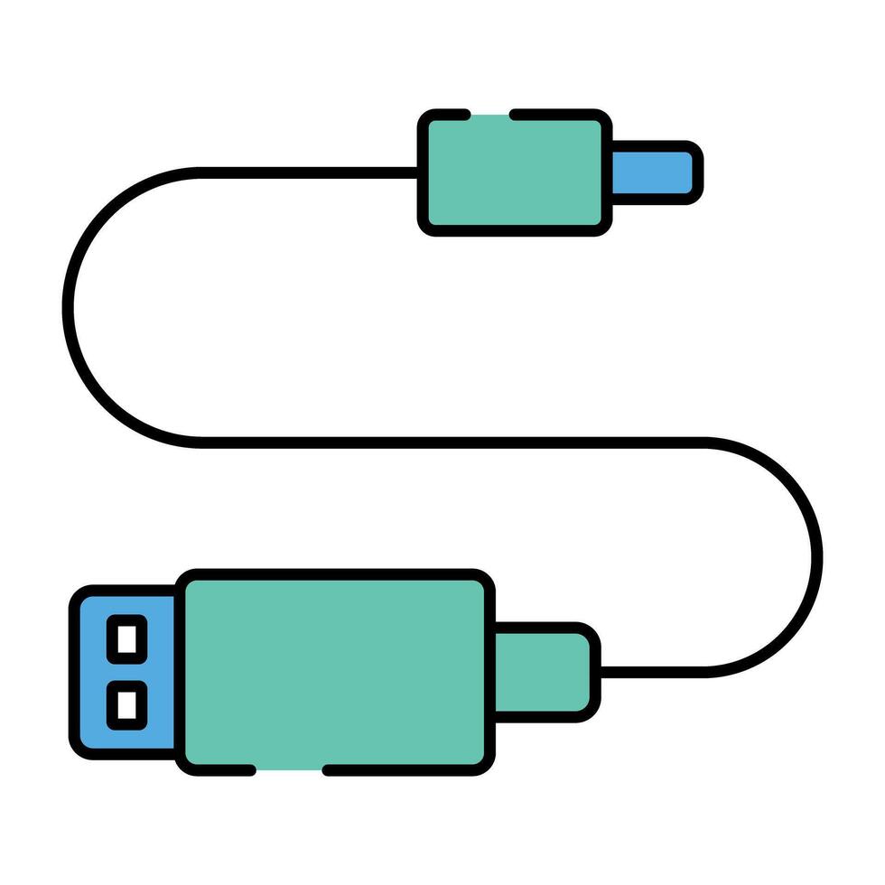 moderno Projeto ícone do dados cabo vetor