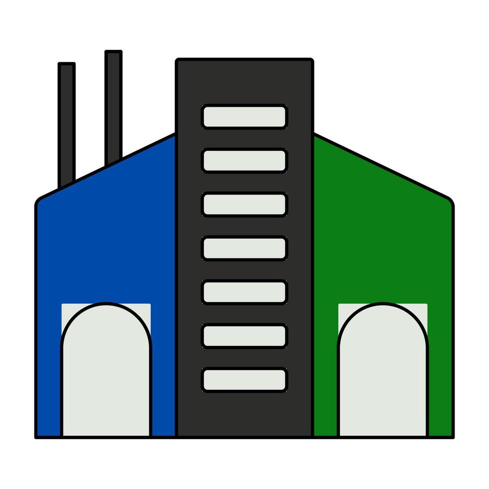 uma único Projeto ícone do cidade arquitetura vetor