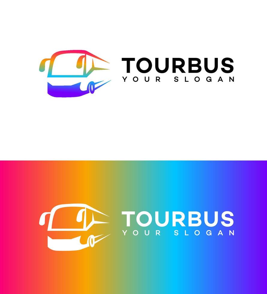 Tour ônibus logotipo ícone marca identidade placa símbolo vetor