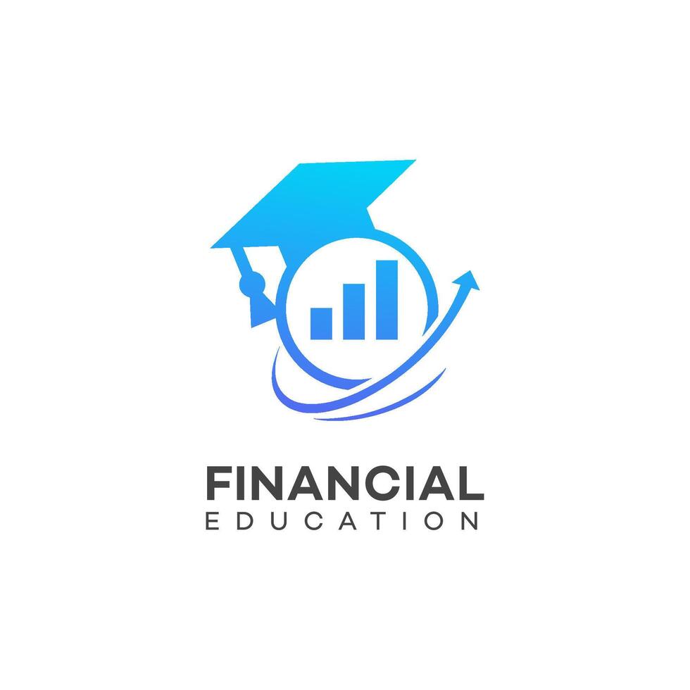 financeiro Educação logotipo ícone marca identidade placa símbolo modelo vetor