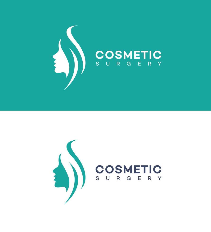 Cosmético cirurgia logotipo ícone marca identidade placa símbolo modelo vetor