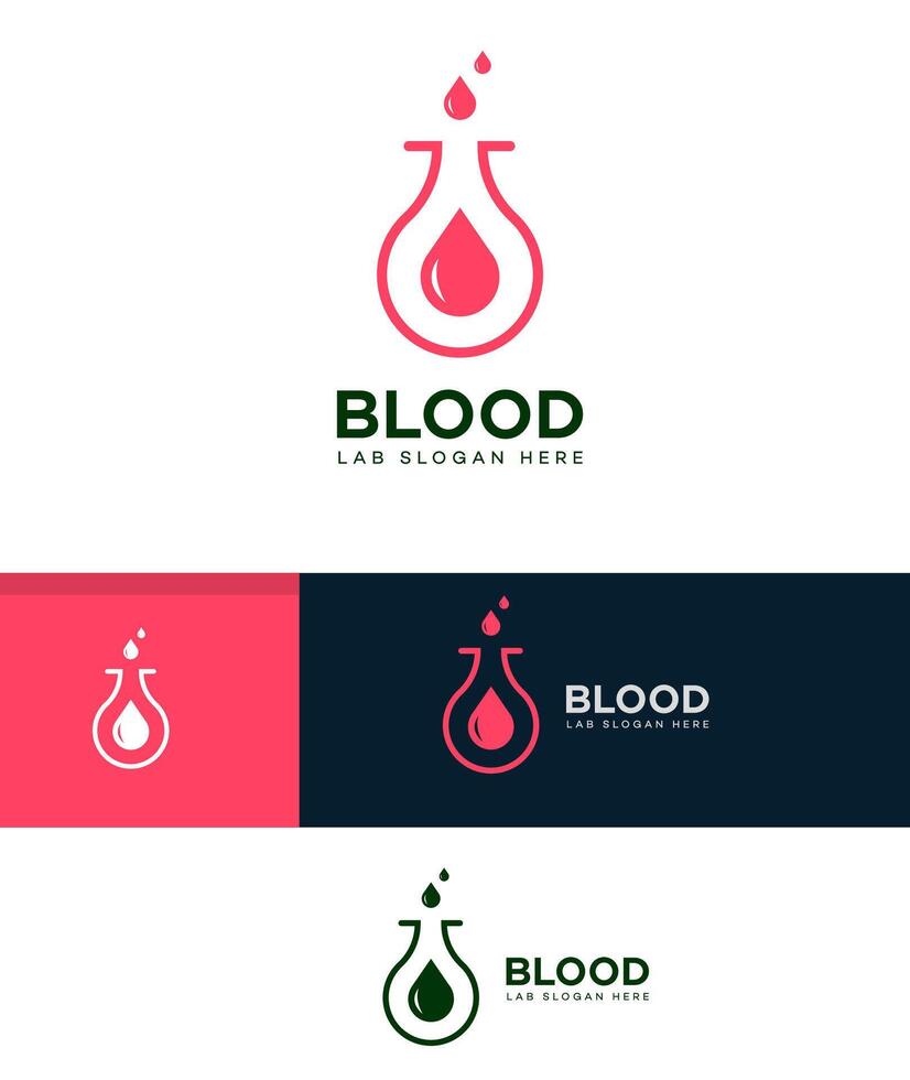 sangue laboratório logotipo vetor