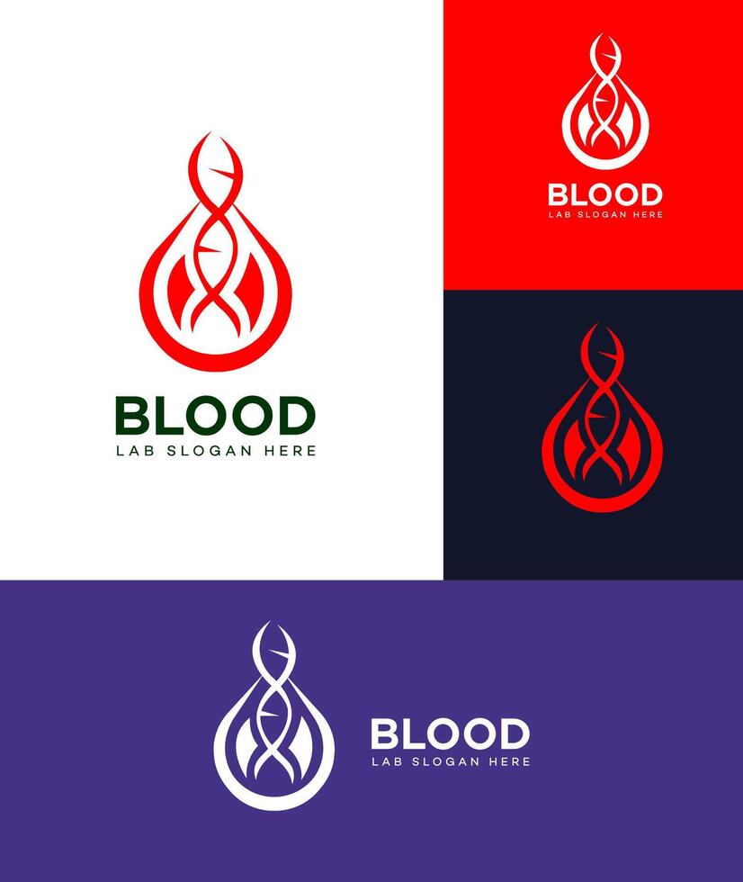 sangue laboratório logotipo vetor