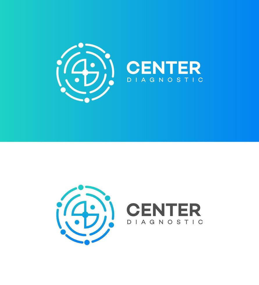 logotipo para diagnóstico Centro vetor