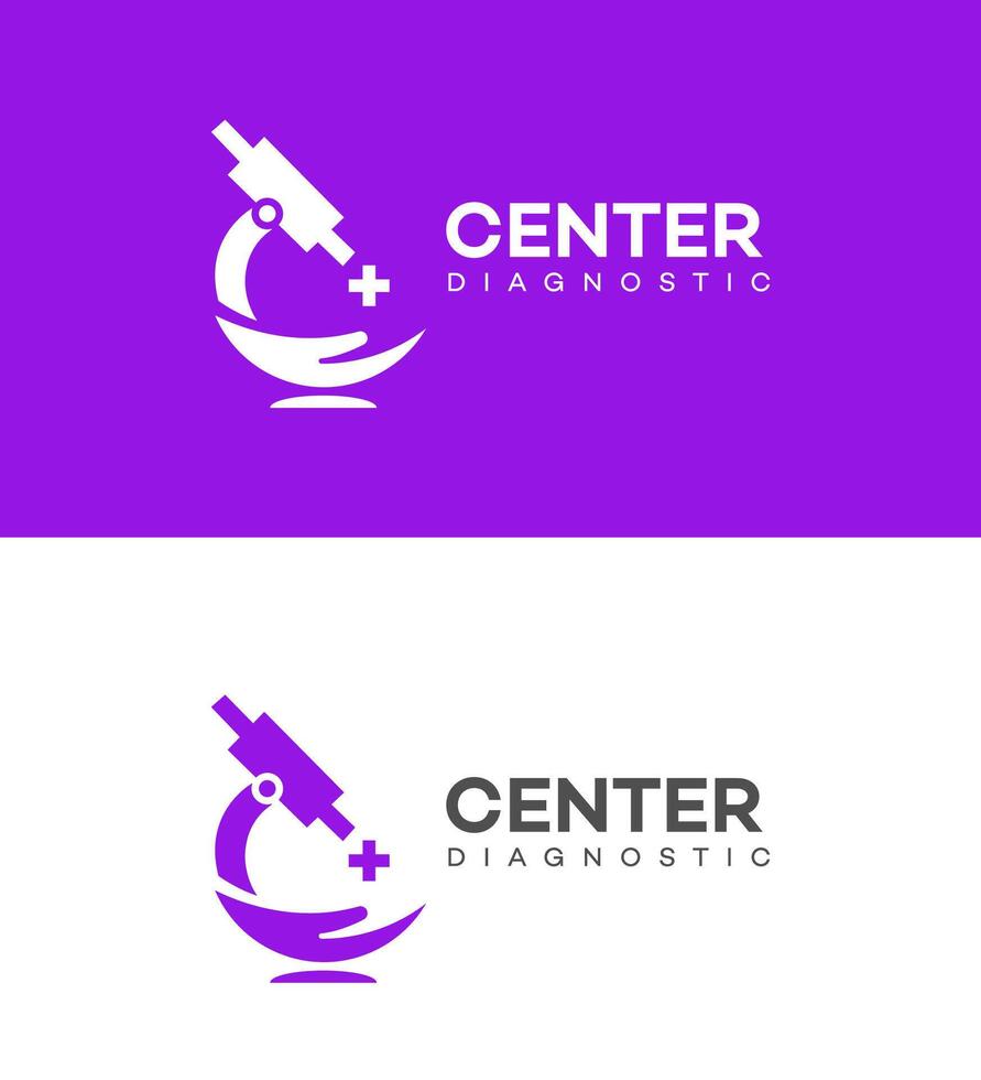 logotipo para diagnóstico Centro vetor