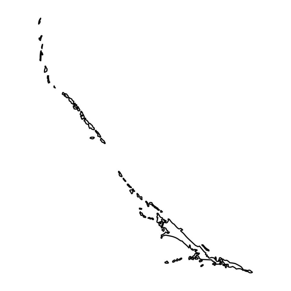 exuma mapa, administrativo divisão do bahamas. vetor ilustração.