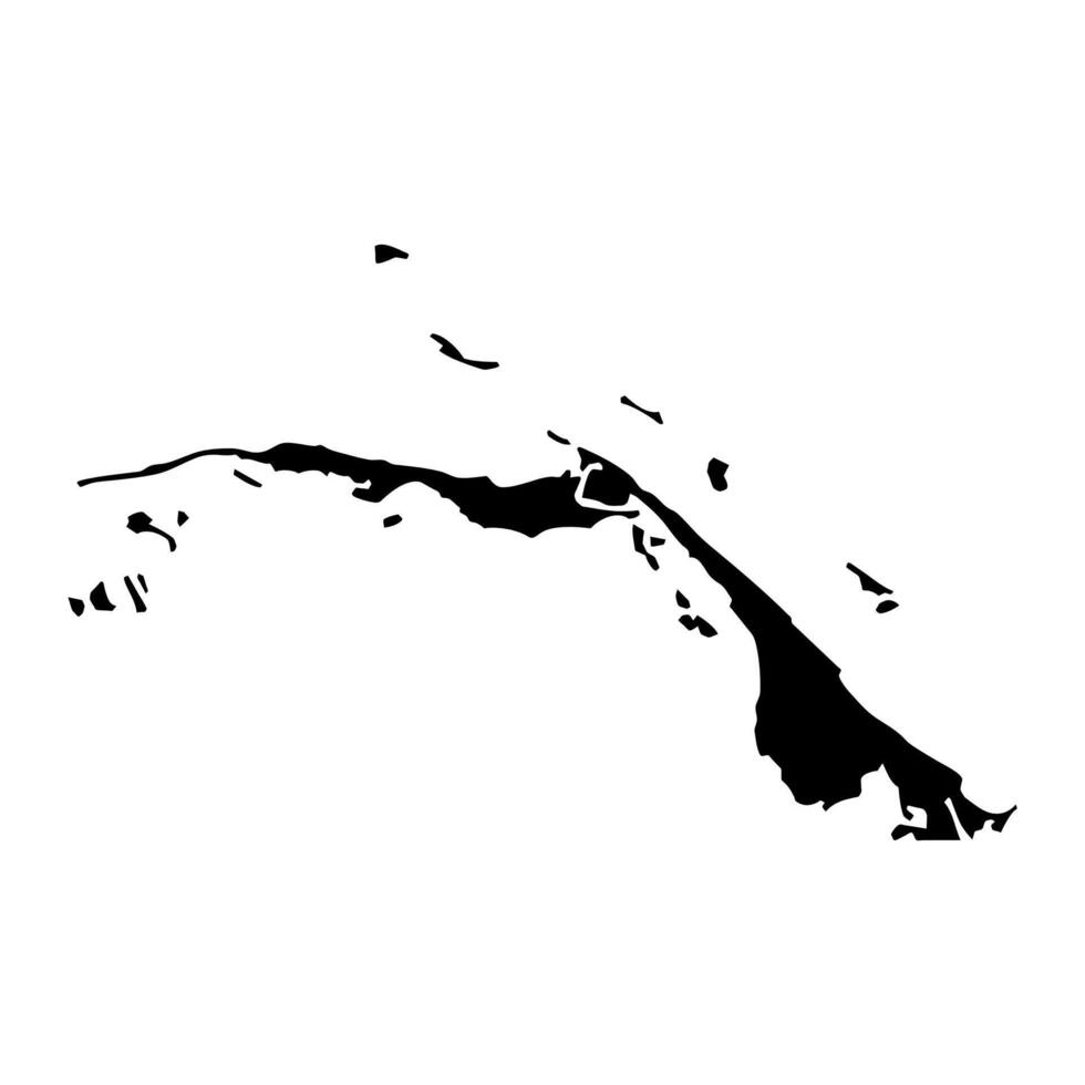 norte ábaco mapa, administrativo divisão do bahamas. vetor ilustração.