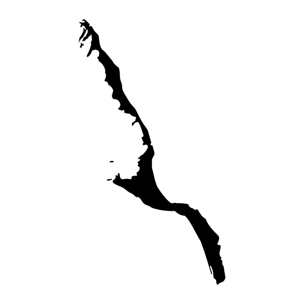grandes ilha mapa, administrativo divisão do bahamas. vetor ilustração.