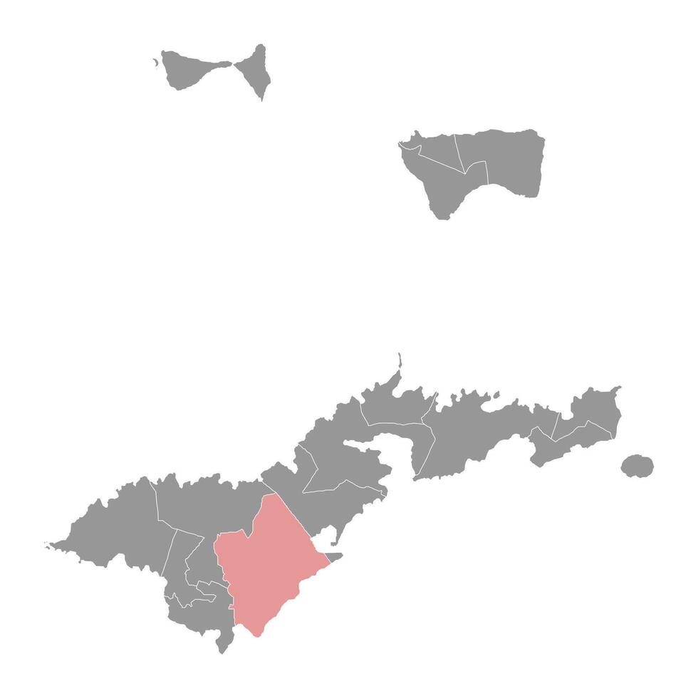 tualauta município mapa, administrativo divisão do americano samoa. vetor ilustração.