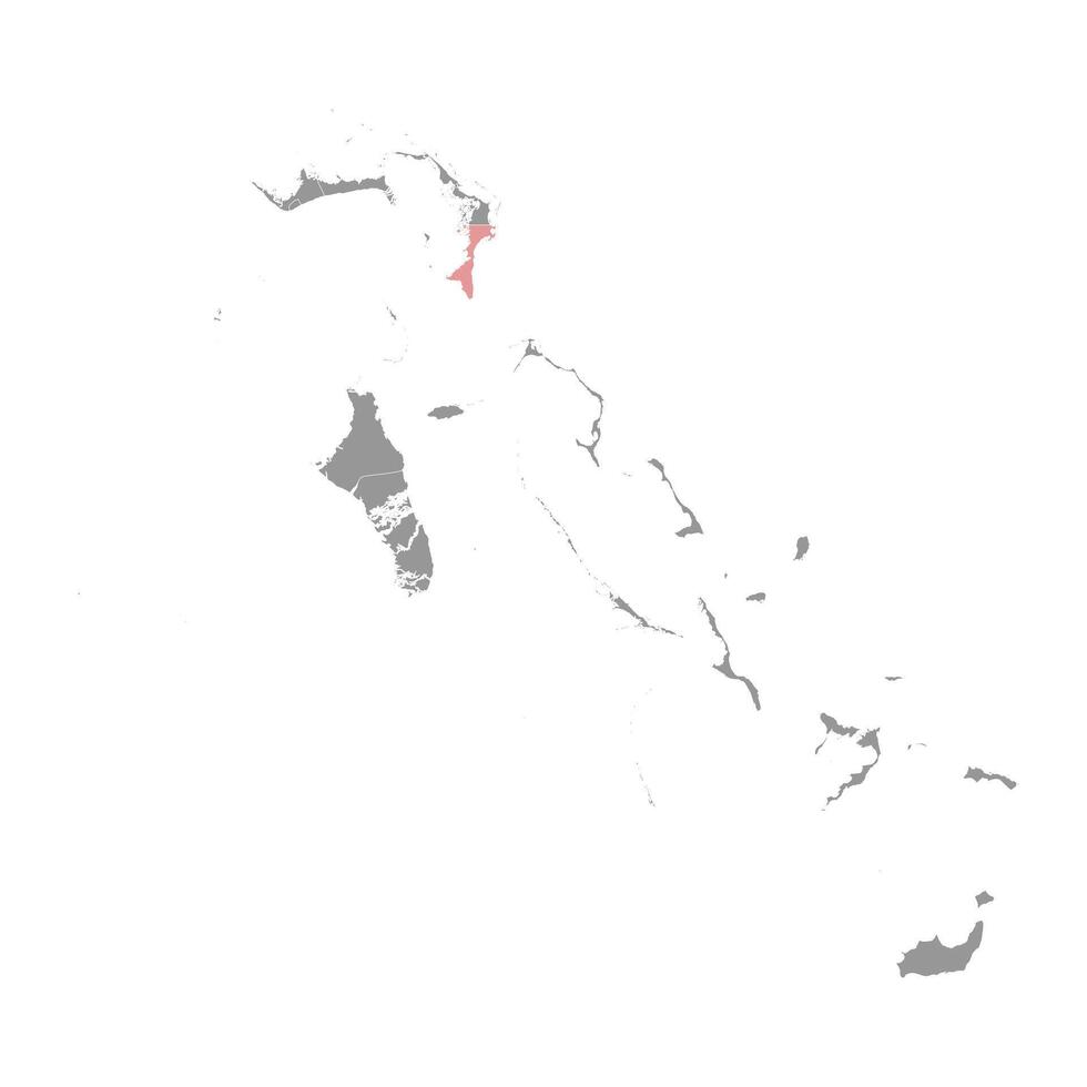 sul ábaco mapa, administrativo divisão do bahamas. vetor ilustração.