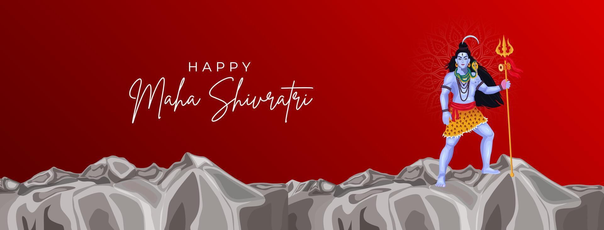 feliz maha shivratri vetor