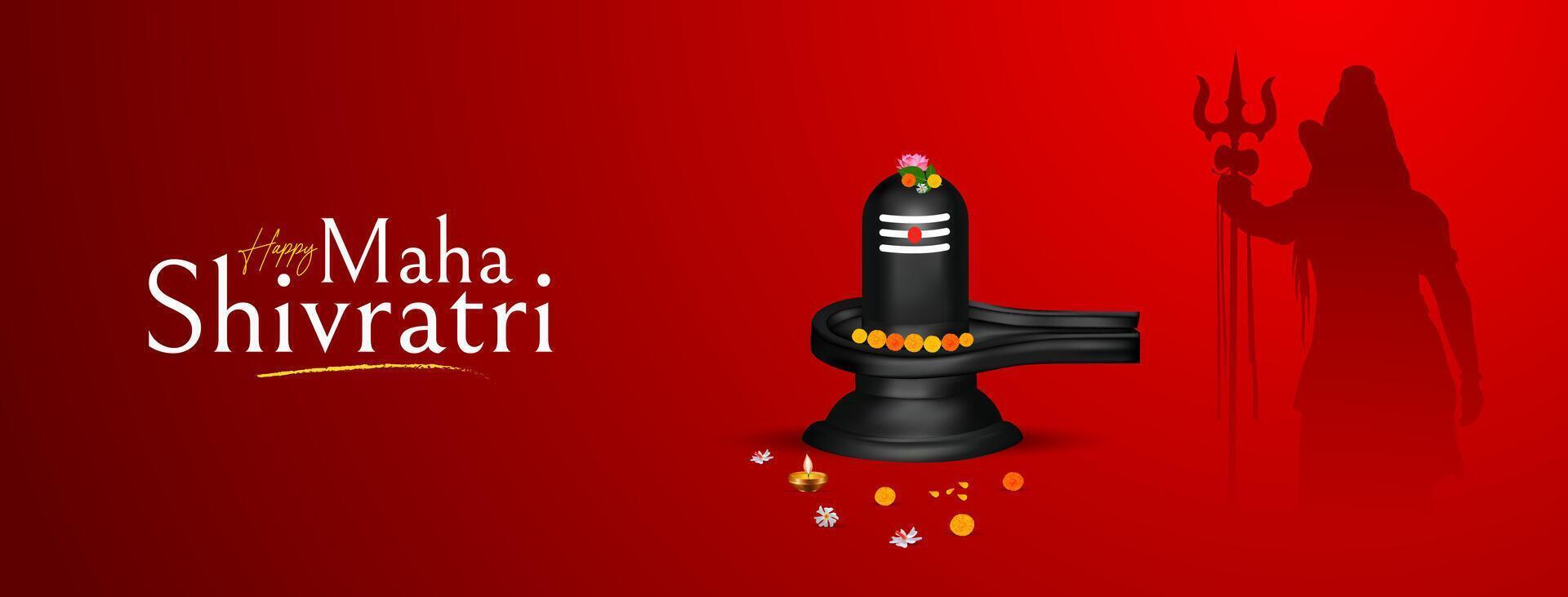 feliz maha shivratri vetor