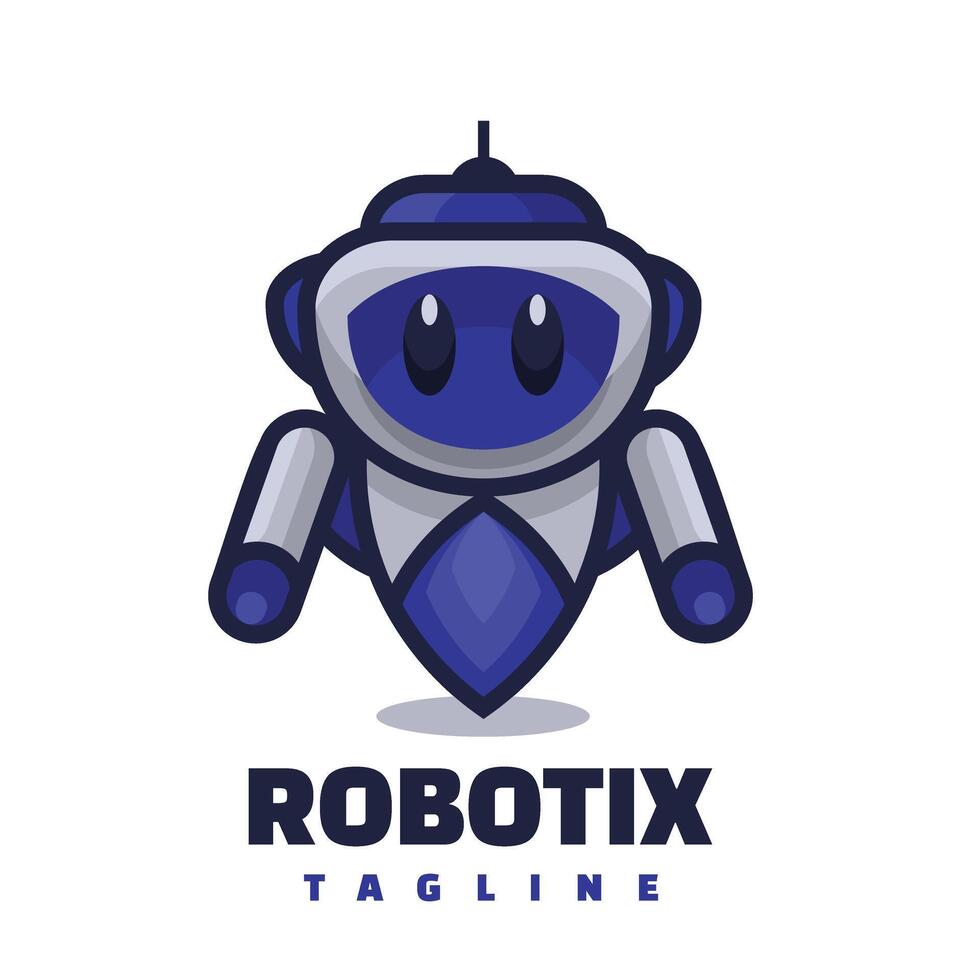 robô personagem logotipo mascote vetor