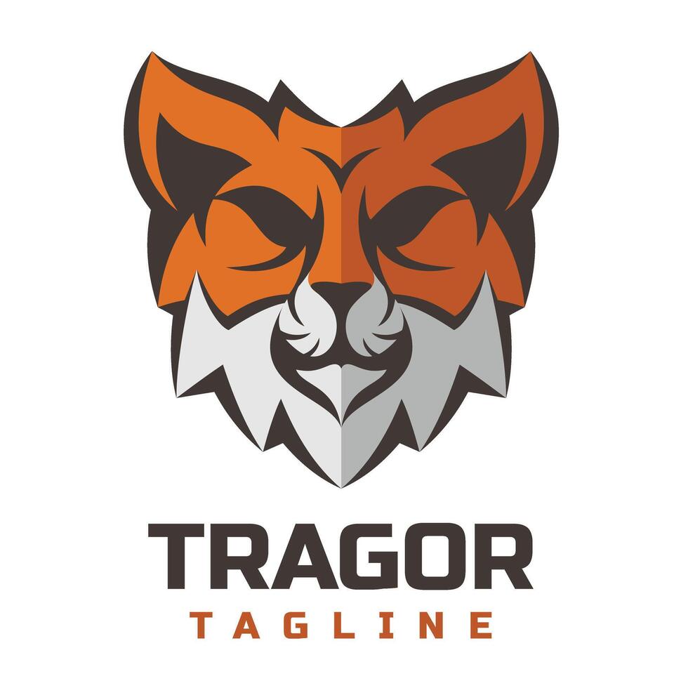 tigre casa mascote logotipo vetor