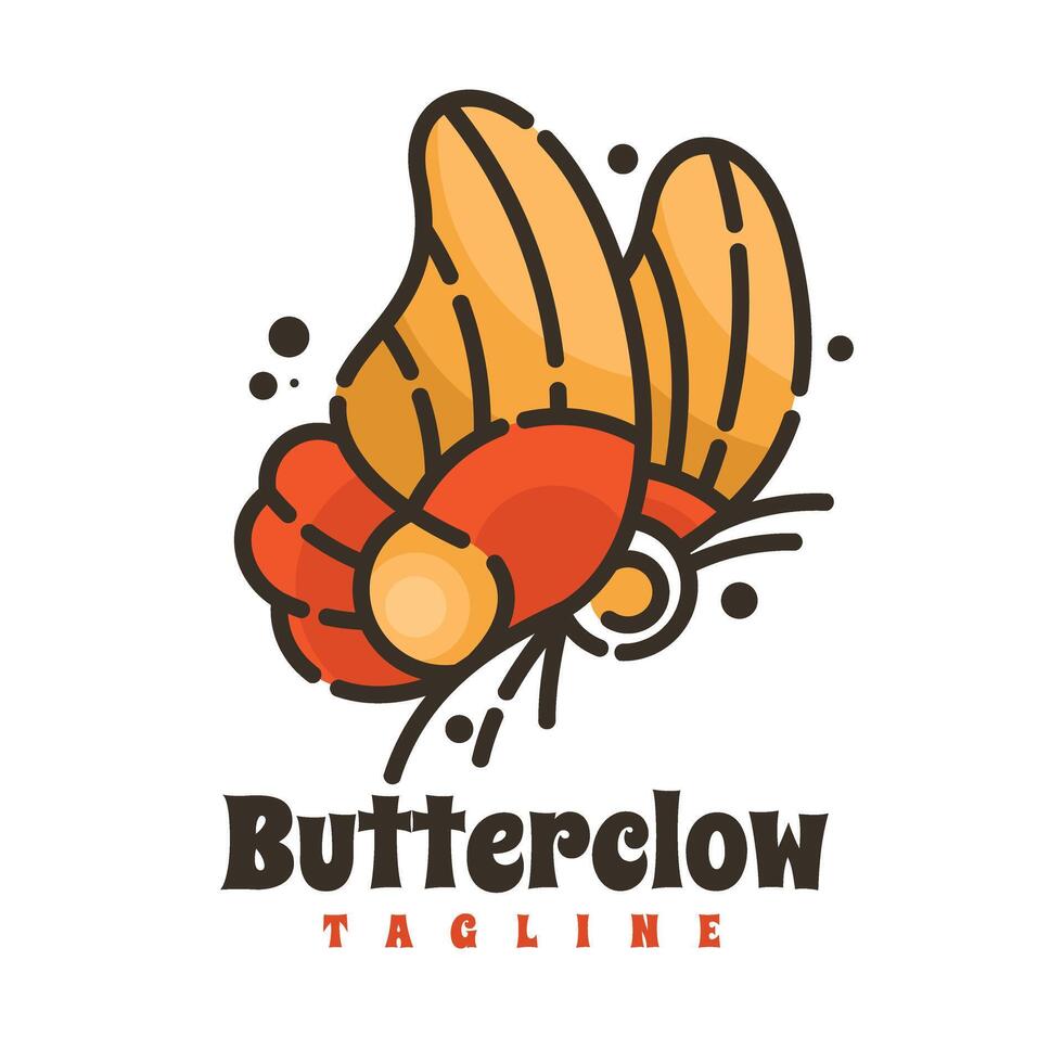 borboleta personagem mascote logotipo vetor