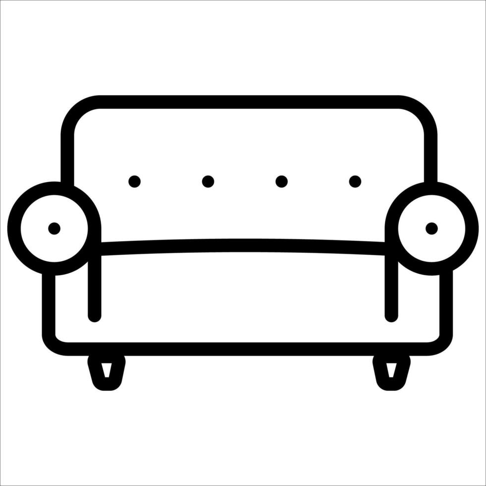 sofá ícone vetor ilustração símbolo