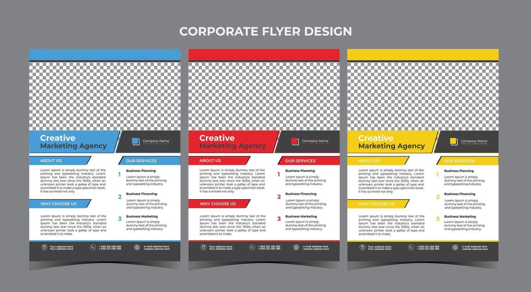 modelo de design de folheto de negócios corporativos vetor