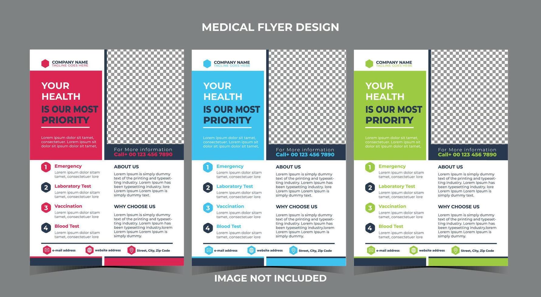design de folheto médico e de saúde vetor