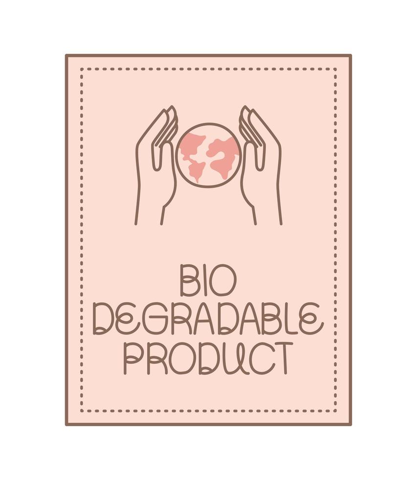 cartão de produto biodegradável vetor