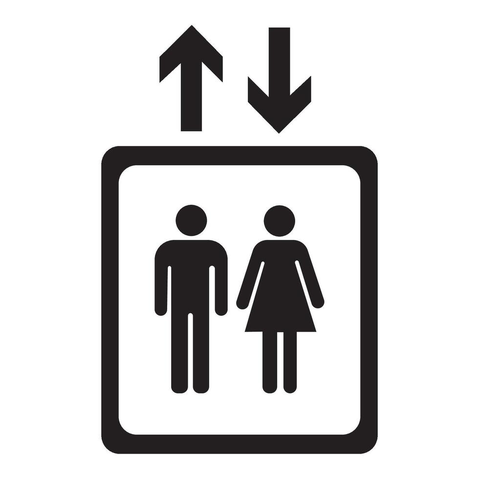 modelo de design de vetor de logotipo de ícone de elevador