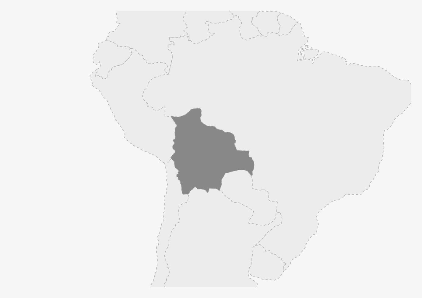 mapa do América com em destaque Bolívia mapa vetor