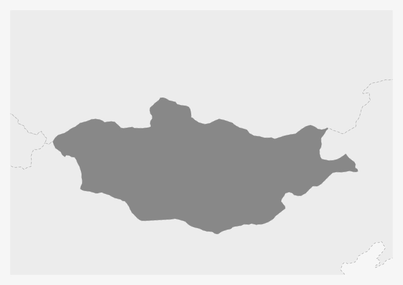 mapa do Ásia com em destaque Mongólia mapa vetor