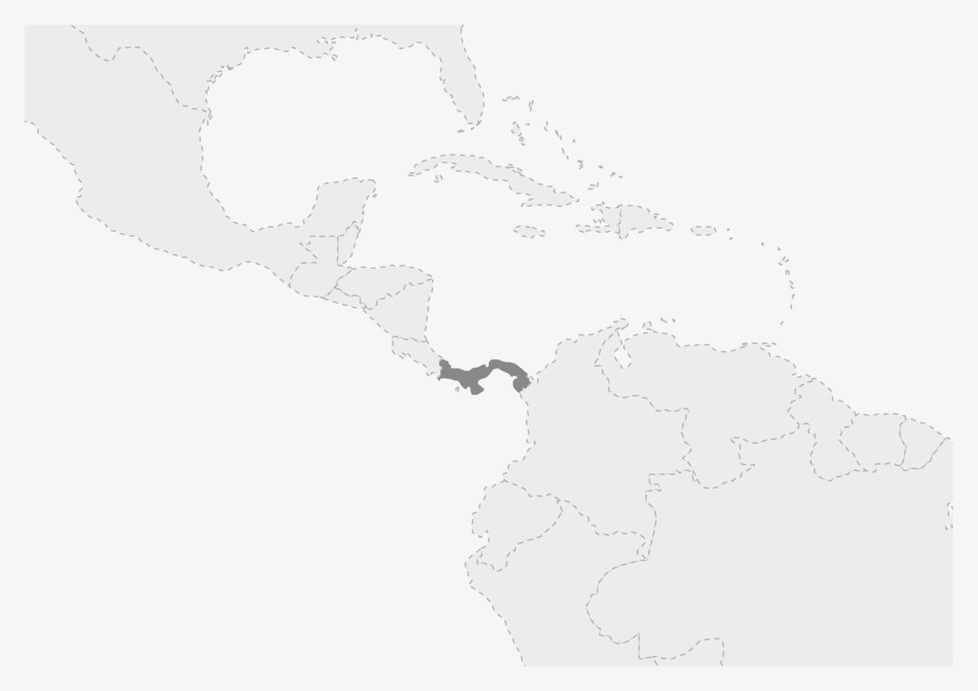 mapa do América com em destaque Panamá mapa vetor