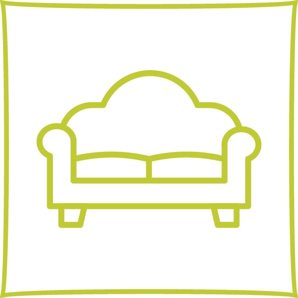 ícone de vetor de sofá duplo